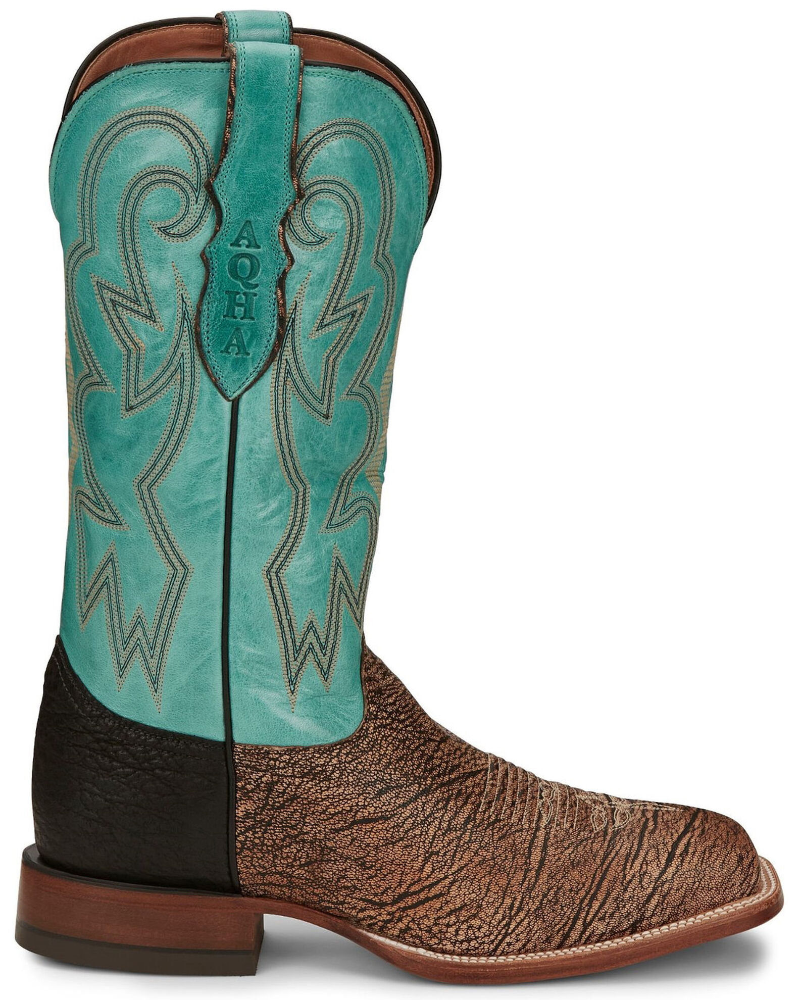 Image #2 - Justin Men's Mingus Wheat Western Boots - Square Toe, Tan, hi-res