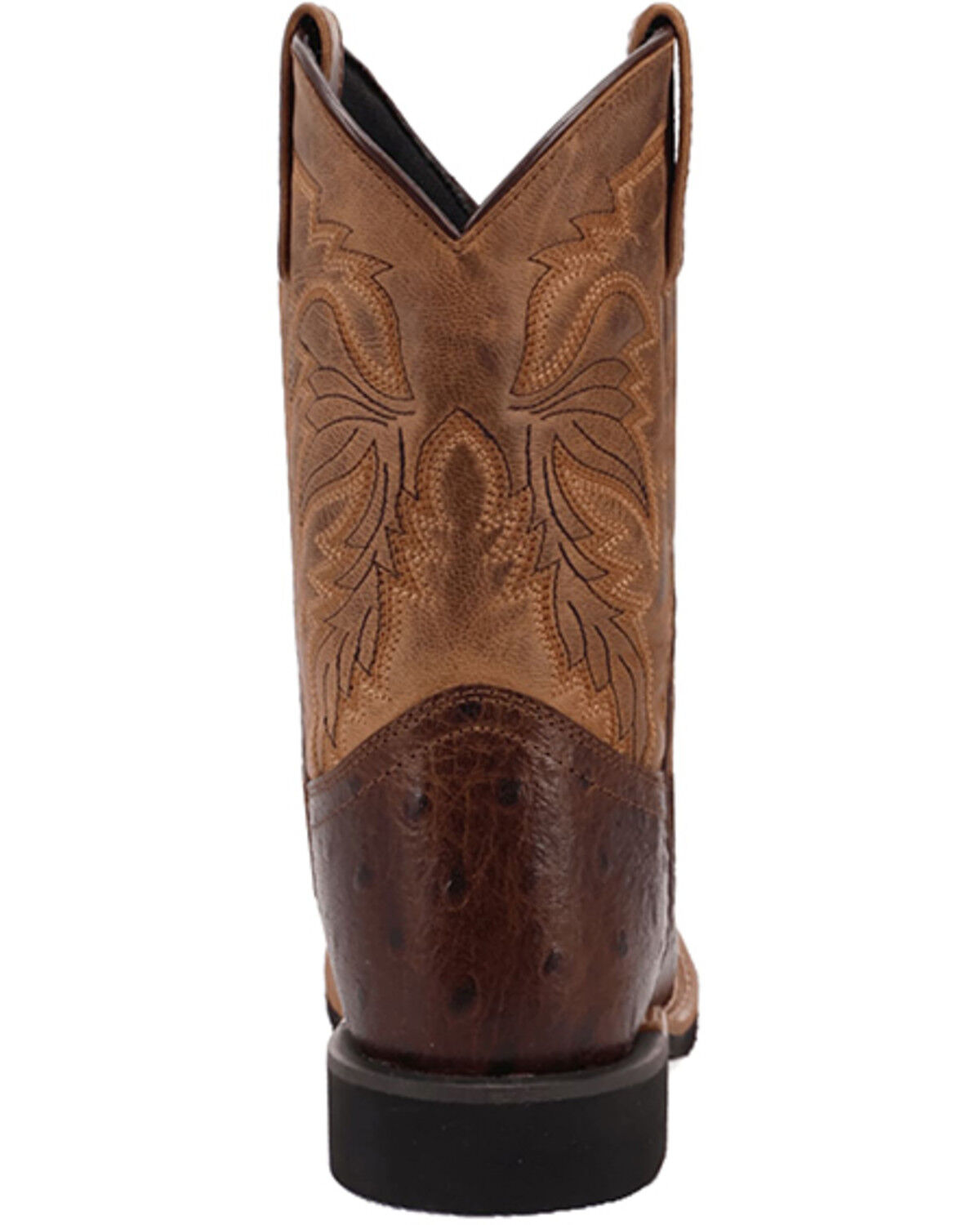 Dan Post Little Boys' Ostrich Print Western Boots - Broad Square Toe