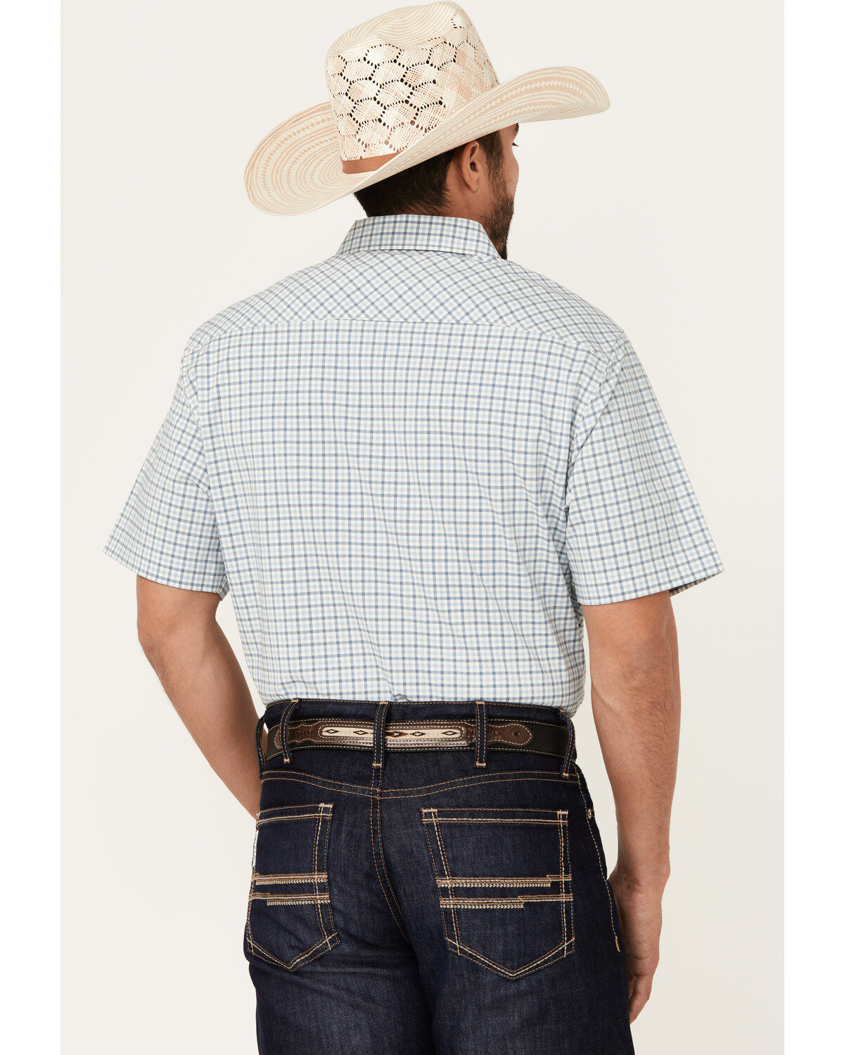 Kimes Ranch Men's Tucco Plaid Print Shirt Sleeve Button-Down Performance Western