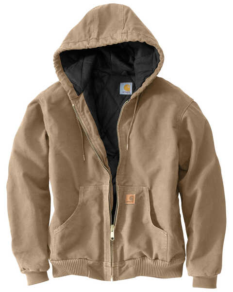 Image #1 - Carhartt Flannel Lined Sandstone Active Jacket - Big and Tall, , hi-res