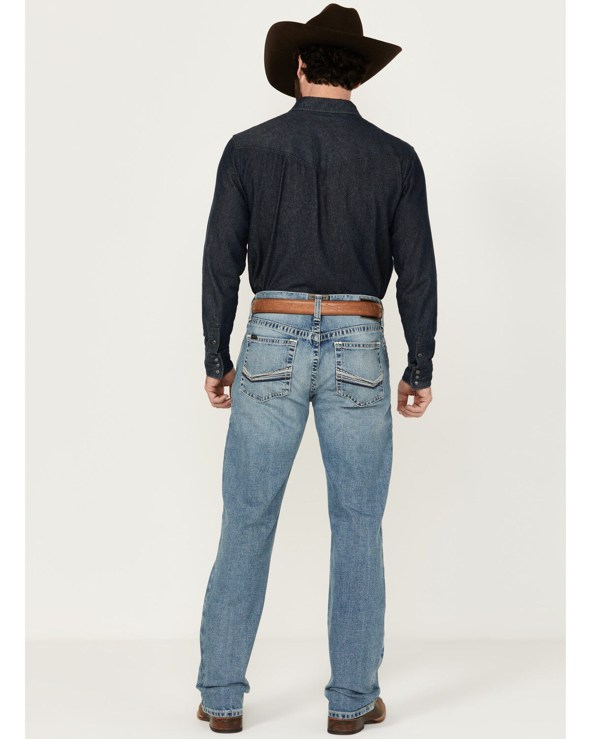 Product Name:  Ariat Men's Boot Barn Exclusive M2 Nolan Badger Medium Wash Relaxed Bootcut Stretch Denim Jeans