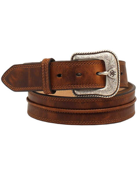 Ariat Men's Leather Belt, Aged Bark, hi-res