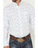 Image #3 - George Strait by Wrangler Men's Paisley Print Long Sleeve Button-Down Stretch Western Shirt, White, hi-res