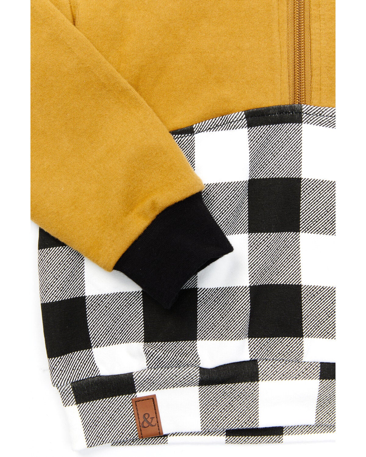 Image #2 - Ampersand Avenue Girls' Buffalo Plaid 1/2 Zip Front Hooded Pullover , , hi-res