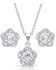 Montana Silversmiths Women's Starlight Flower Jewelry Set, Silver, hi-res