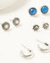 Image #2 - Shyanne Women's Heart Stone Earrings Set - 13 Piece, Silver, hi-res