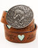 Catchfly Girls' Unicorn Belt, Brown, hi-res