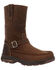 Image #1 - Georgia Men's 11" Athens Superlyte Waterproof Wellington Pull-On Work Boots - Soft Toe, Brown, hi-res