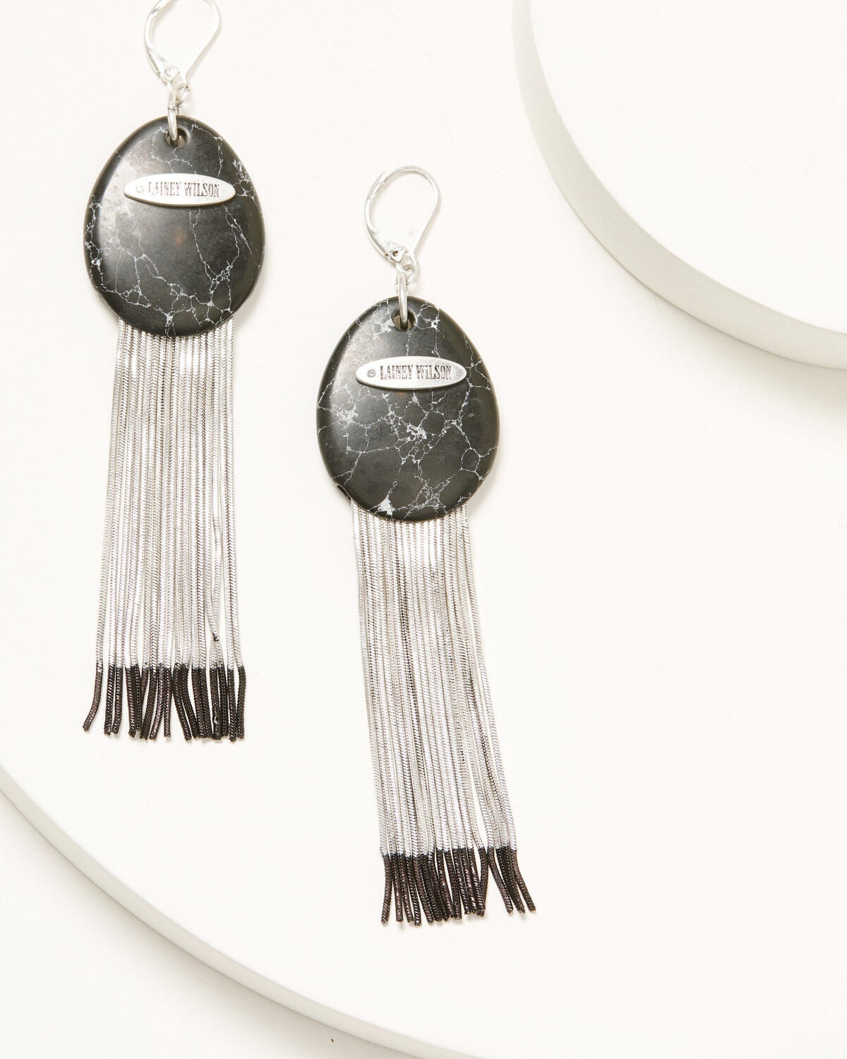 Lainey Wilson Women's Linear Chain Fringe Earrings, Gold, hi-res