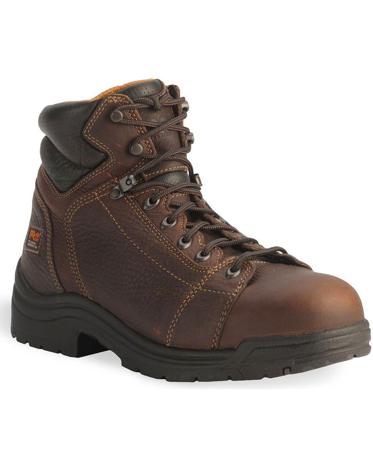 Image #1 - Timberland PRO TiTAN 6" Lace-Up Boots - Composite Toe, Brown, hi-res