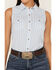 Ariat Women's Stripe Print Boom Boom Sleeveless Snap Western Shirt, Blue, hi-res