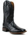 Image #1 - El Dorado Men's Scallop American Alligator Exotic Western Boot - Broad Square Toe, Black, hi-res