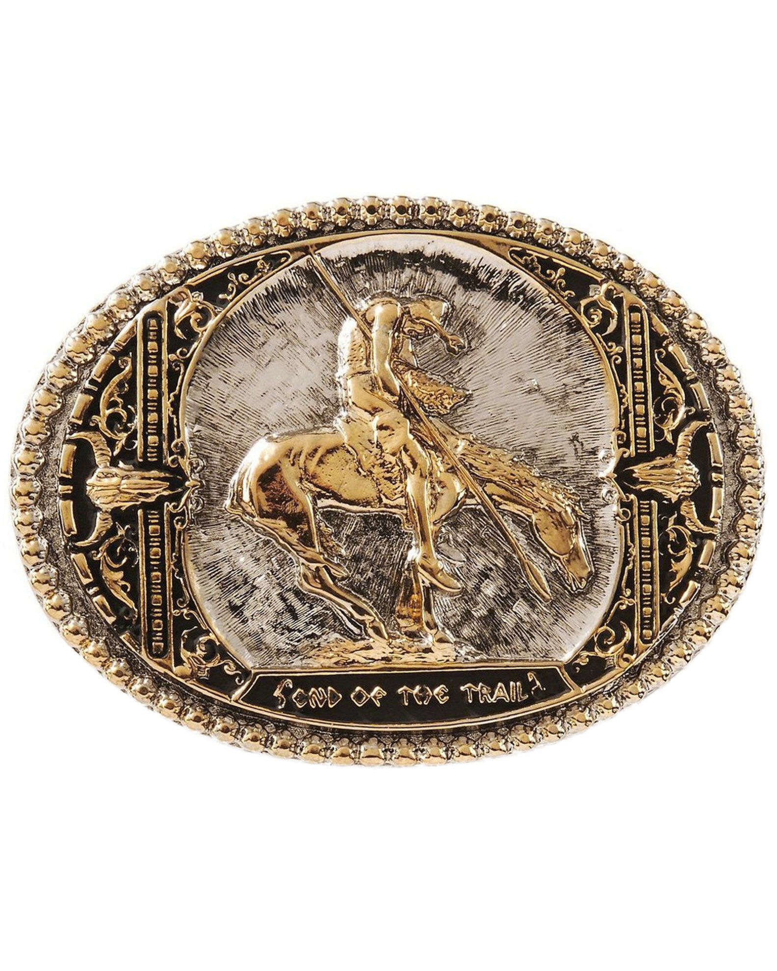 End of The Trail Western Belt Buckle