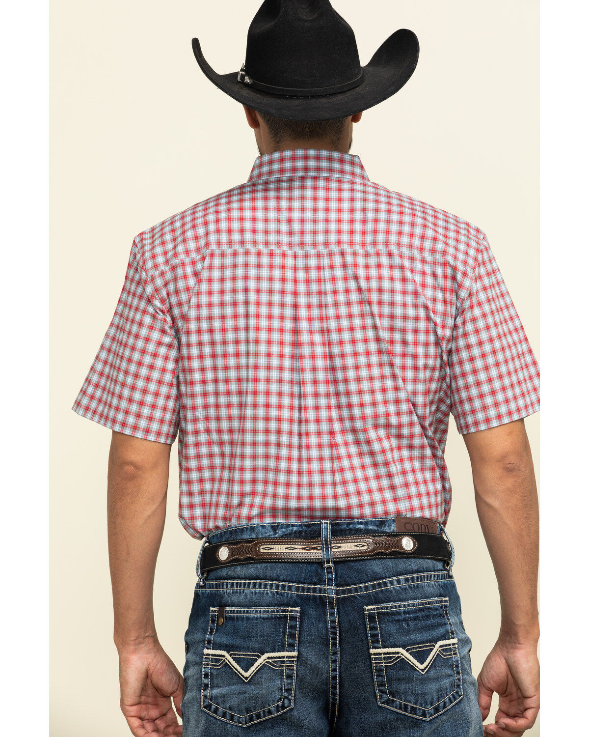 Image #2 - Cody James Core Men's Wild Ride Small Plaid Short Sleeve Western Shirt, , hi-res