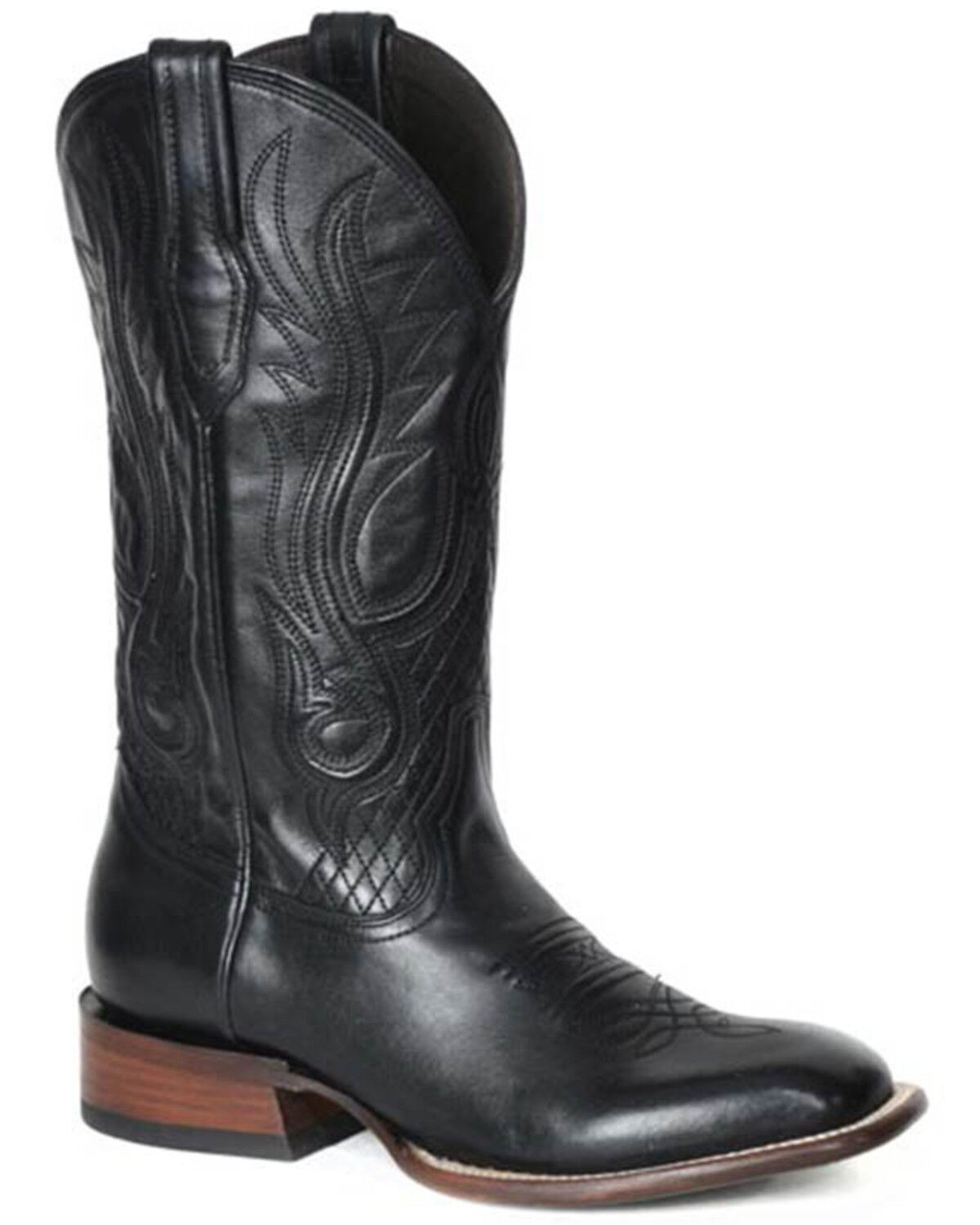 Image #1 - Stetson Men's Canyon Western Boots - Broad Square Toe, Black, hi-res