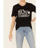 Image #3 - Ali Dee Women's Give Me My Space Cowboy Graphic Short Sleeve Tee, Black, hi-res