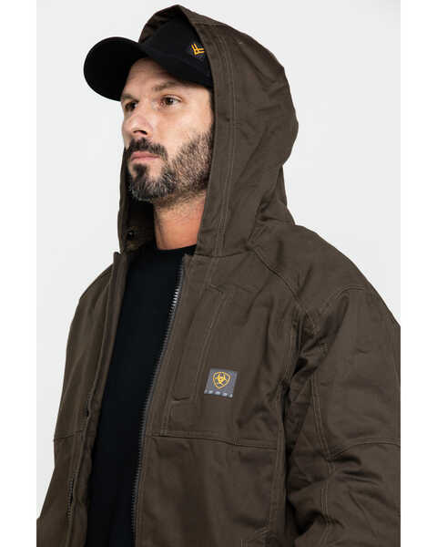 Image #5 - Ariat Men's Rebar Dura Canvas Zip-Front Work Jacket , Loden, hi-res