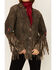 Double D Ranchwear Women's Frontiersan Colter Leather Jacket, Brown, hi-res