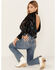 Image #4 - Shyanne Women's Burnout Floral Velvet Blouse, Black, hi-res