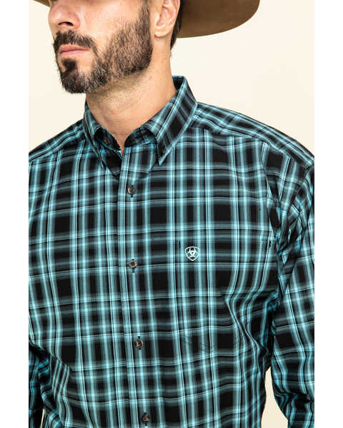 Image #4 - Ariat Men's Iberville Small Plaid Long Sleeve Western Shirt , , hi-res