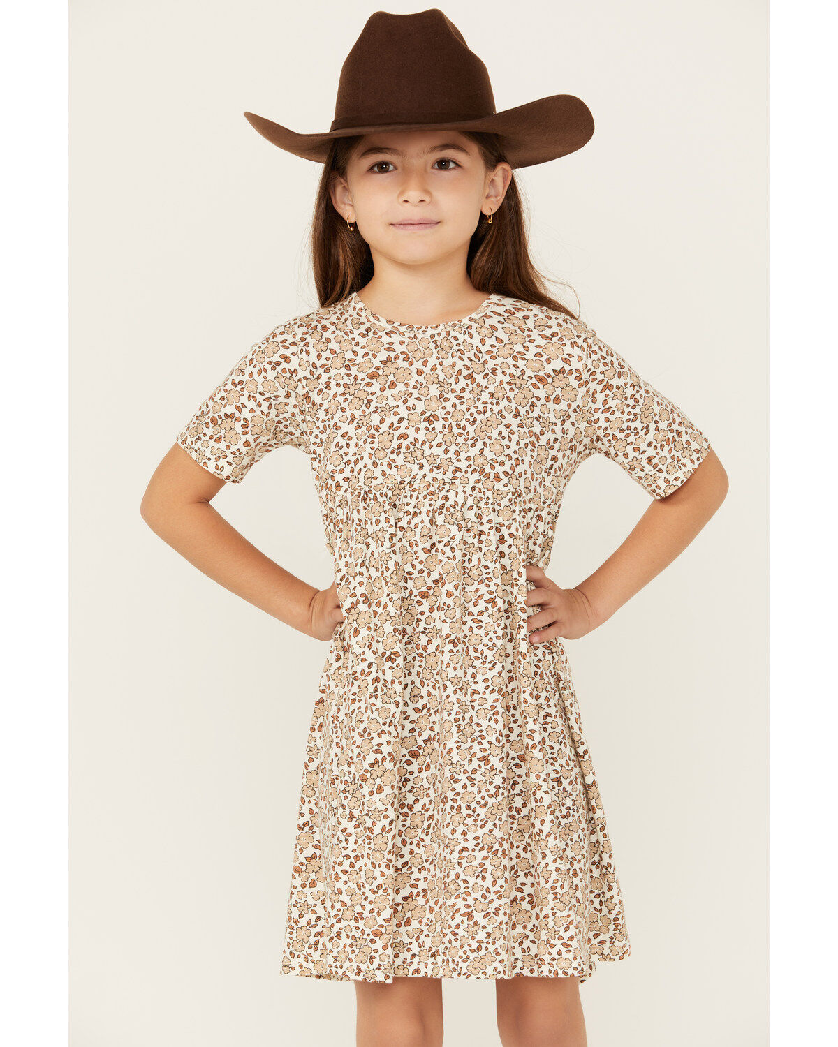 Image #2 - Rylee & Cru Girls' Finn Floral Print Mini Dress, , hi-res