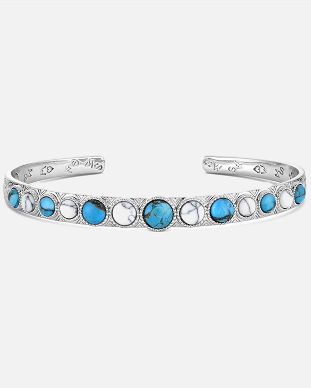 Image #1 - Montana Silversmiths Women's Turquoise Darling Cuff Bracelet, Silver, hi-res