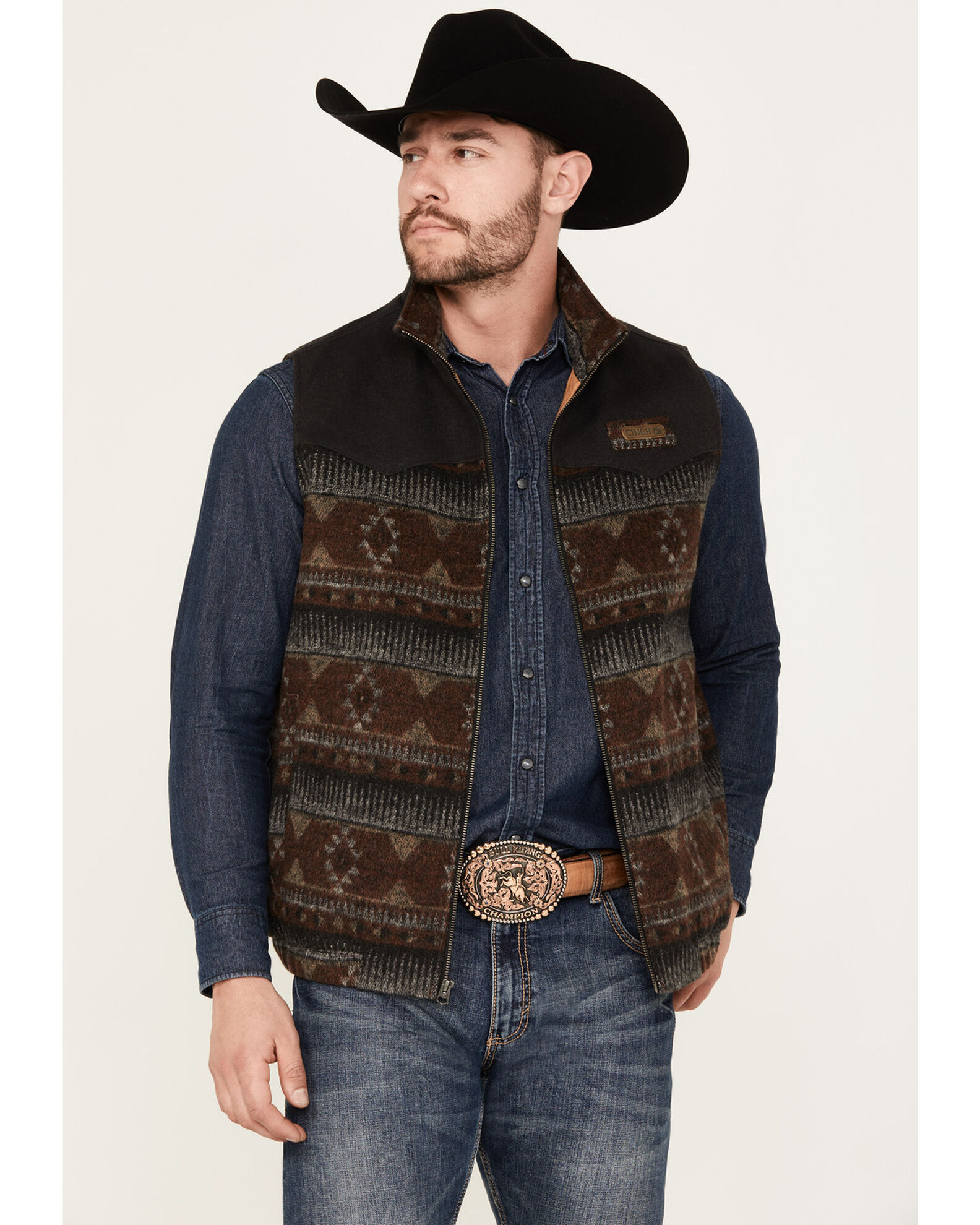 Cinch men's black clearance bonded concealed carry vest