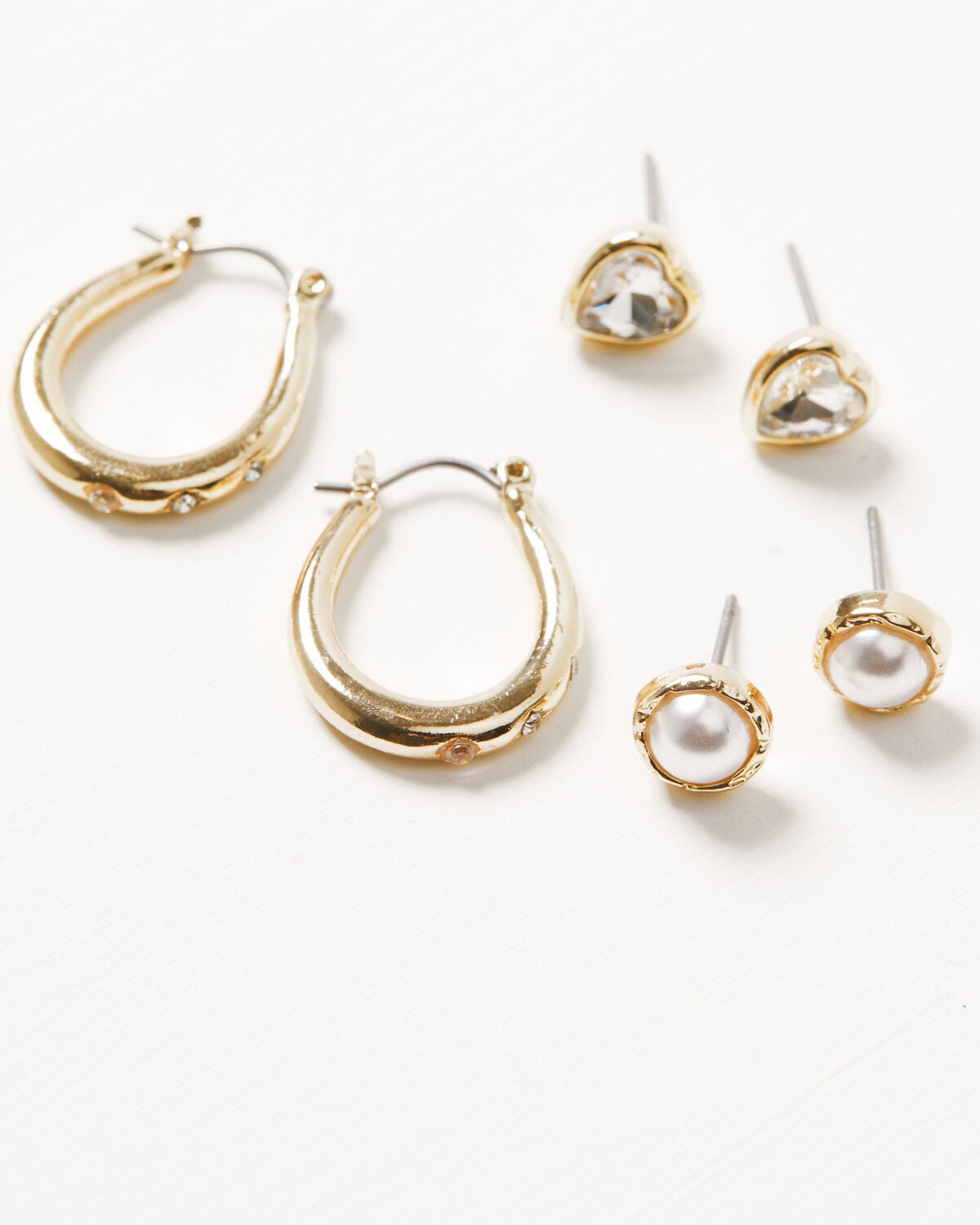 Image #4 - Shyanne Women's Western Muse Rhinestone Earring Set - 5 Piece, Gold, hi-res