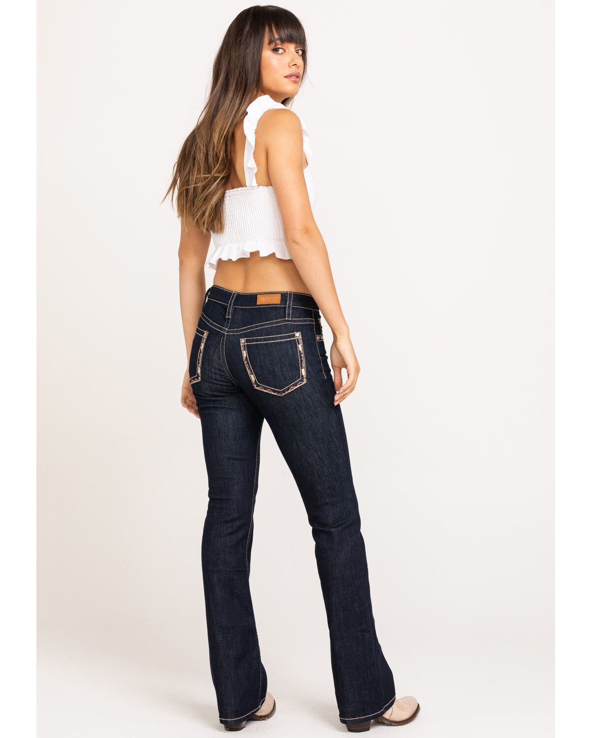 Image #6 - Shyanne Women's Dark Basic Bootcut Jeans, , hi-res