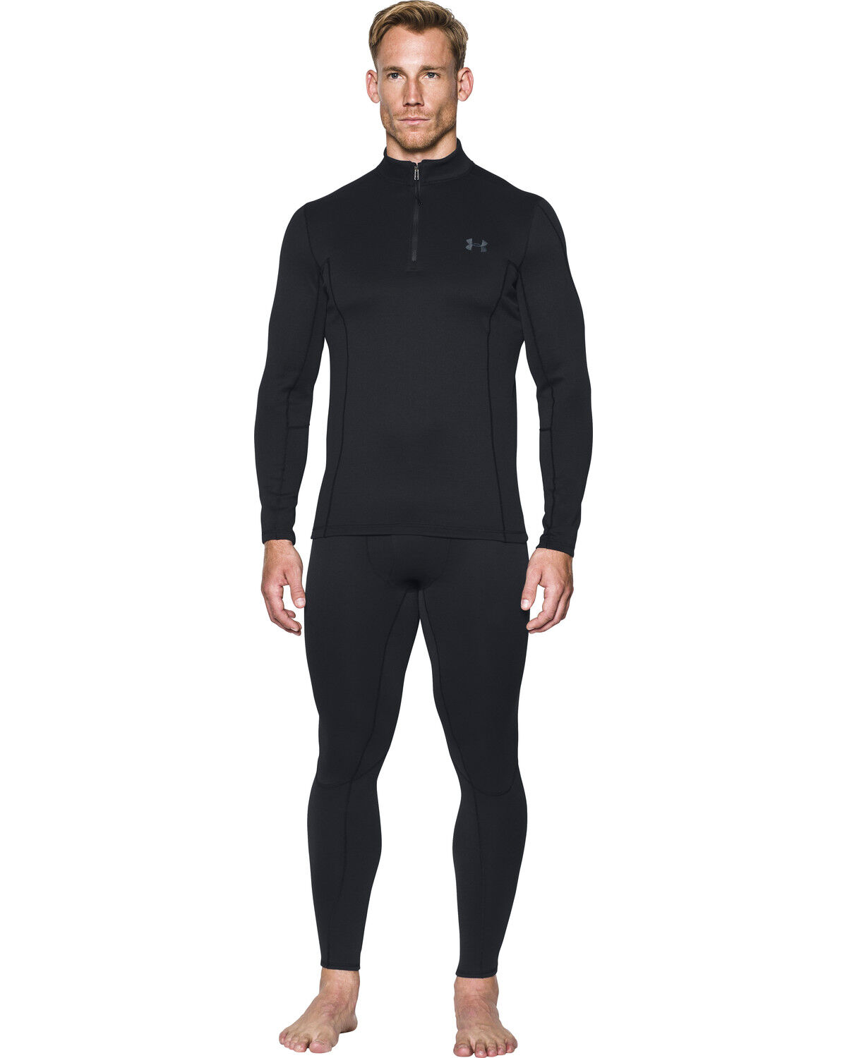 Image #2 - Under Armour Men's Extreme Base Leggings, Black, hi-res