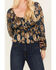 Image #3 - Shyanne Women's Floral Print Burnout Top, Dark Blue, hi-res