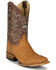 Image #1 - Justin Men's San Antone Exotic Caiman Western Boots - Broad Square Toe, Brown, hi-res