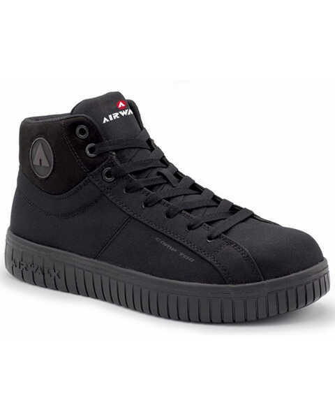 Image #1 - Airwalk Men's Deuce Mid Work Shoes - Composite Toe, Black, hi-res