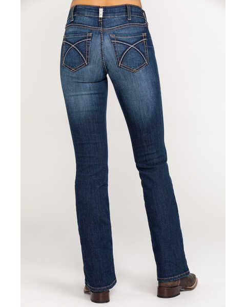 Image #4 - Ariat Women's R.E.A.L. Perfect Rise Stretch Rosa Bootcut Jeans, Blue, hi-res