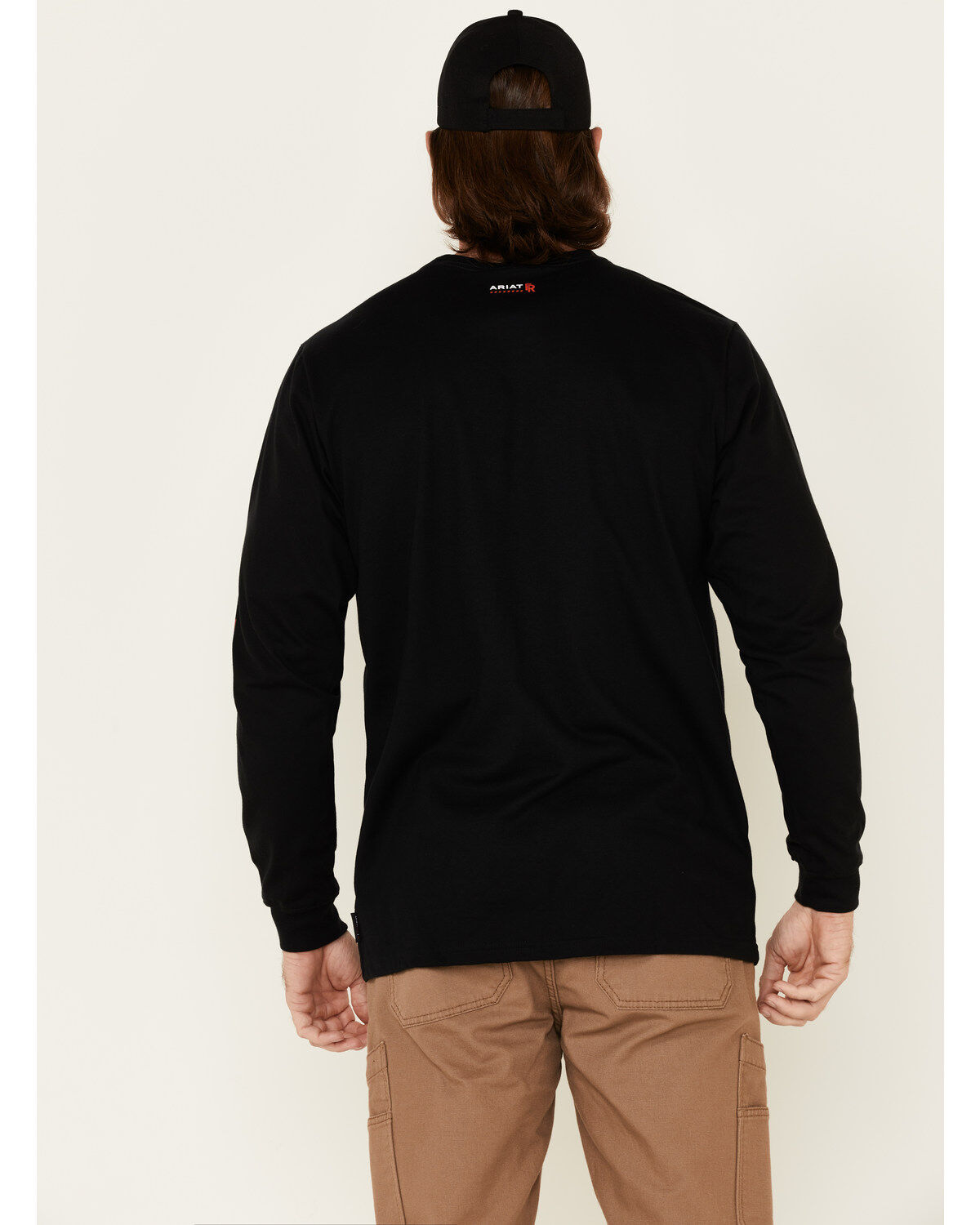 Image #4 - Ariat Men's FR Logo Crew Neck Long Sleeve Shirt, , hi-res