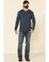 Image #2 - Moonshine Spirit Men's Blue Woodbourne Henley Button Long Sleeve Shirt , , hi-res