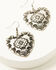 Image #2 - Shyanne Women's Wildheart Concho Statement Earrings, Silver, hi-res