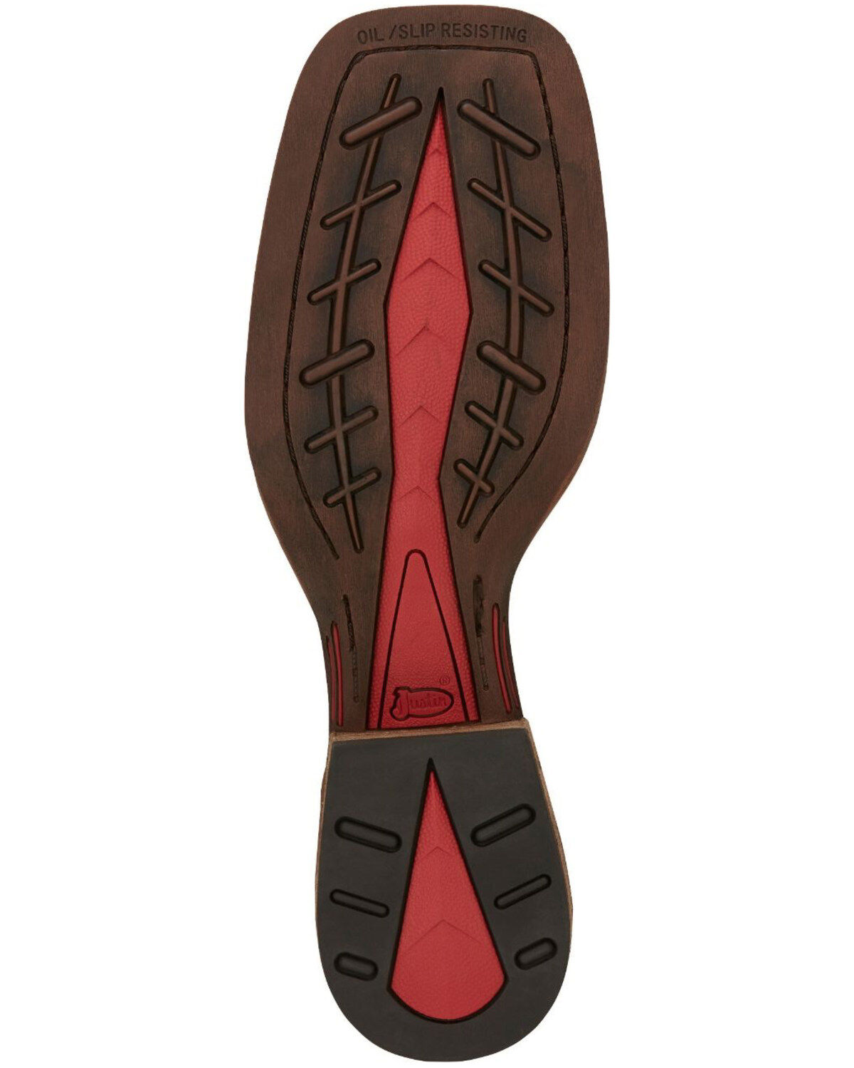 Image #7 - Justin Men's Tallyman Brown Western Boots - Broad Square Toe, , hi-res