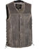 Image #1 - Milwaukee Leather Men's Side Lace Vest  , Grey, hi-res