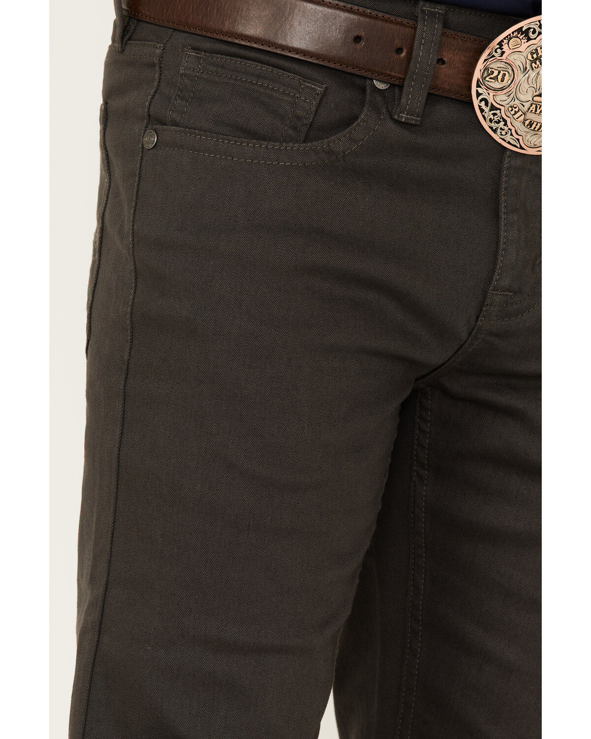 Image #2 - Cody James Men's Appaloosa Gray Wash Slim Straight Stretch Denim Jeans, Grey, hi-res