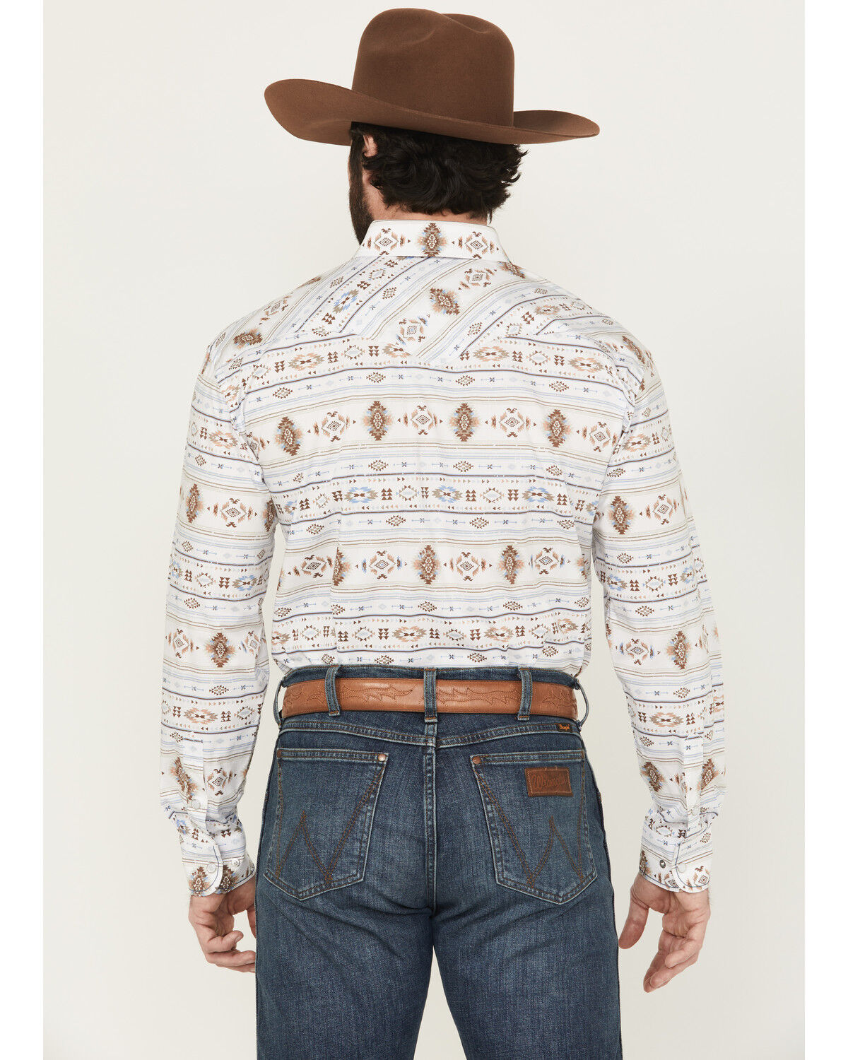 Panhandle Men´s Southwestern Striped Long Sleeve Pearl Snap WesternShirt teamlce.in - Image 5