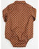 Image #3 - Wrangler Infant Boys' Boot Barn Exclusive Geo Print Long Sleeve Snap Onesie, Brown, hi-res