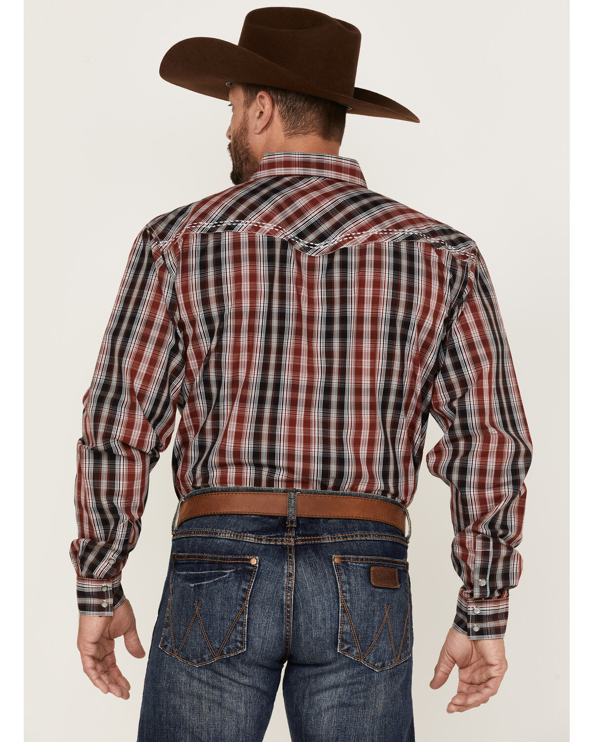 Image #4 - Cowboy Hardware Men's Arroyo Large Plaid Snap Western Shirt, , hi-res