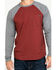 Image #4 - Hawx Men's Red Baseball Raglan Crew Long Sleeve Work Shirt - Tall, , hi-res