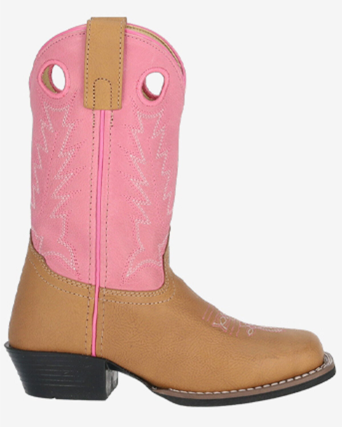 Image #2 - Smoky Mountain Little Girls' Mesa Western Boots - Square Toe, Pink, hi-res