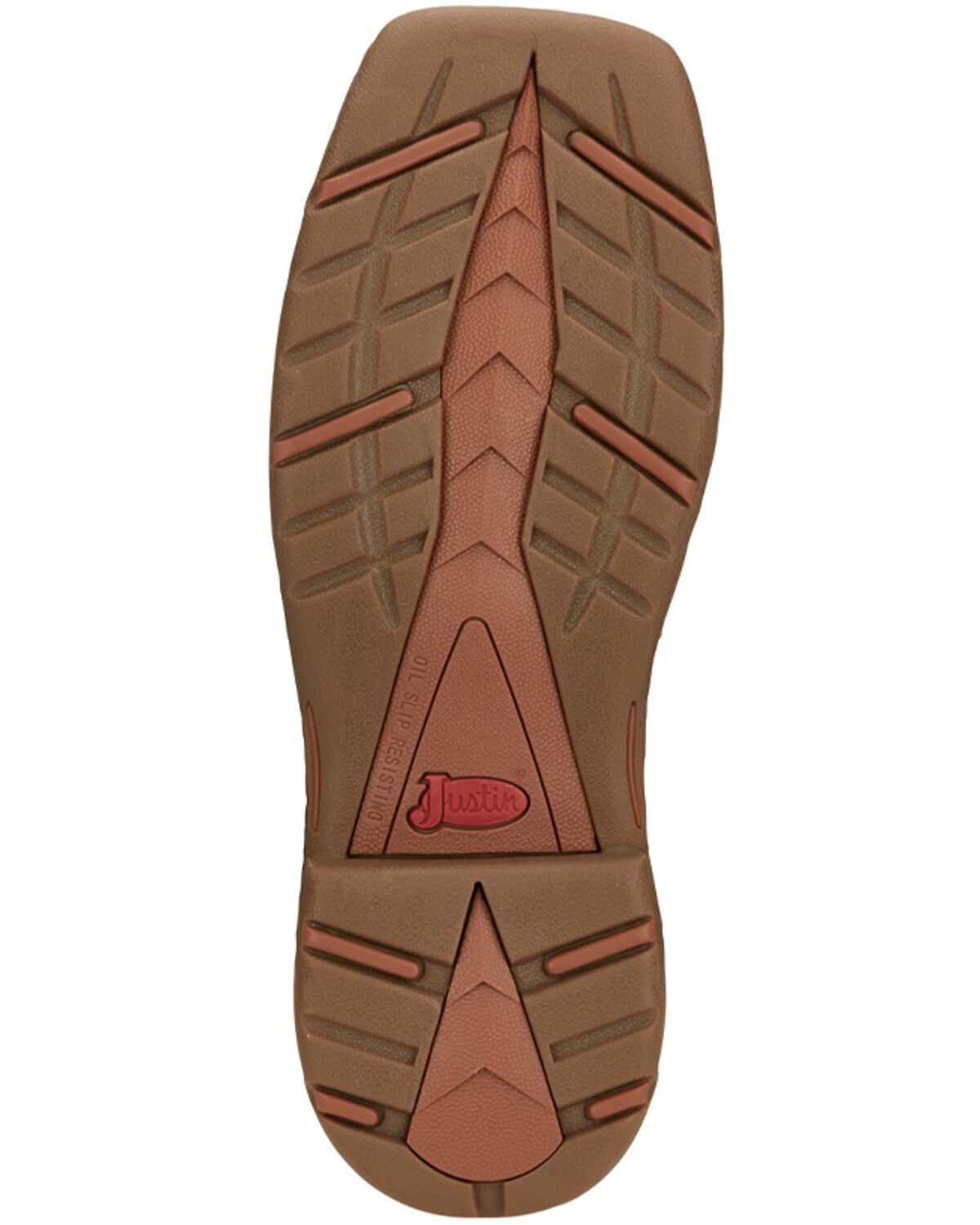 Image #7 - Justin Men's Rush Short Base Performance Western Boots - Broad Square Toe, Brown, hi-res