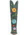 Image #4 - Dingo Women's Flower Power Suede Tall Western Boots - Snip Toe, Green, hi-res