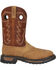 Rocky Men's Original Ride Waterproof Western Boots - Steel Toe, Tan, hi-res