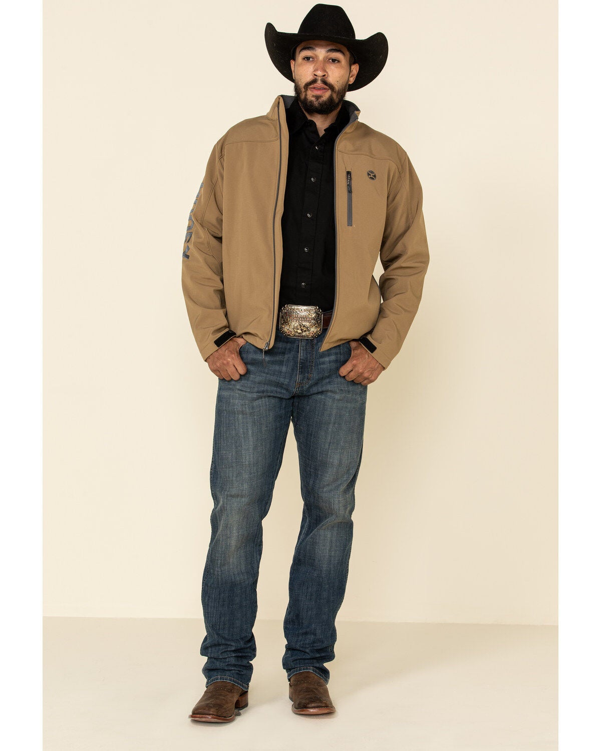 tan softshell jacket