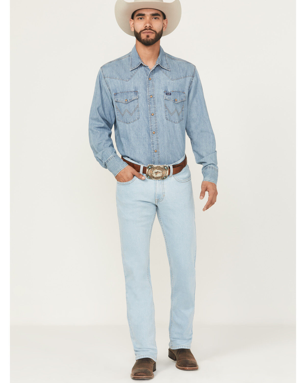 Product Name:  Cody James Men's Pioneer Light Wash Slim Bootcut Stretch Denim Jeans